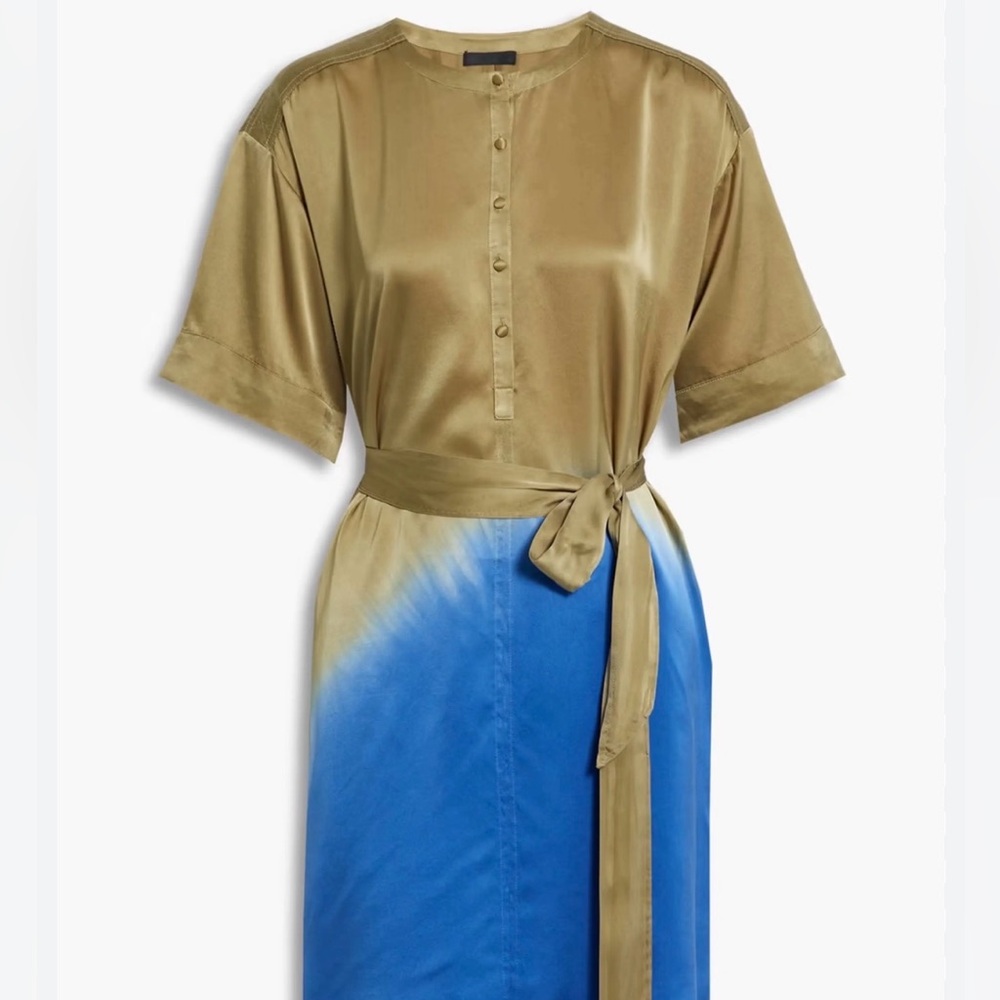 ATM Anthony Thomas Melillo Metallic Gold Satin Top